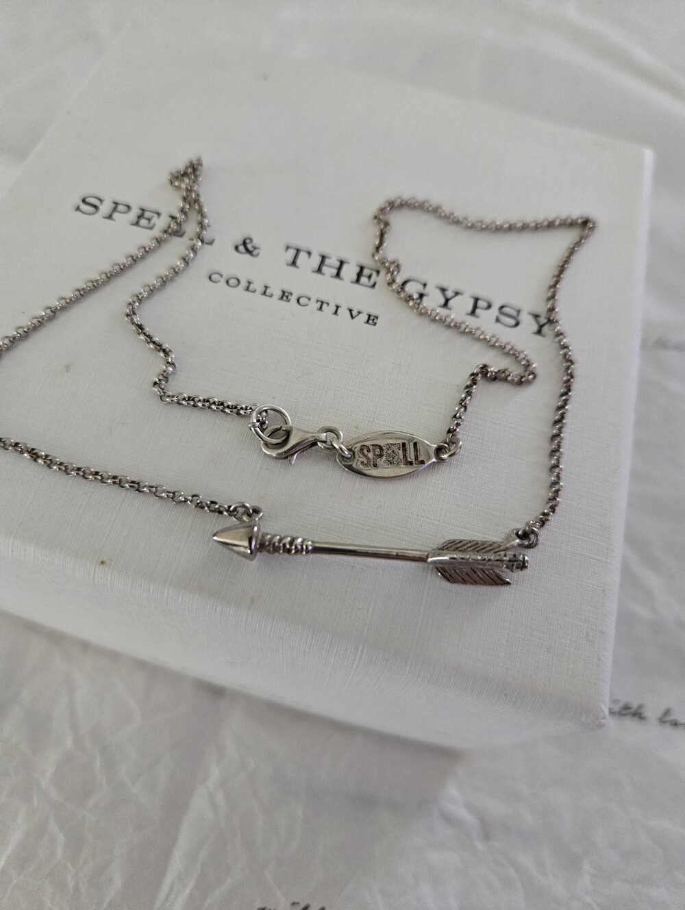 Spell Arrow Silver Necklace